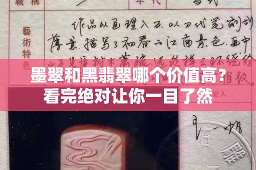 墨翠和黑翡翠哪个价值高？看完绝对让你一目了然