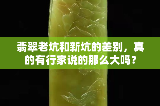 翡翠老坑和新坑的差别，真的有行家说的那么大吗？