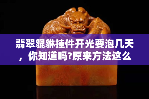 翡翠貔貅挂件开光要泡几天，你知道吗?原来方法这么多啊！