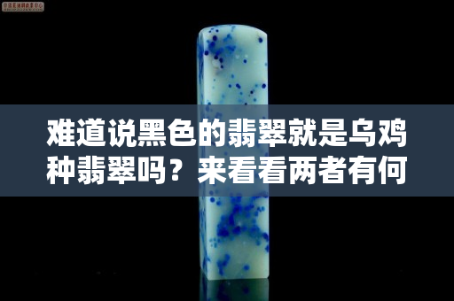 难道说黑色的翡翠就是乌鸡种翡翠吗？来看看两者有何不同吧