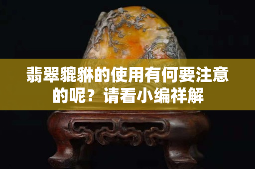 翡翠貔貅的使用有何要注意的呢？请看小编祥解