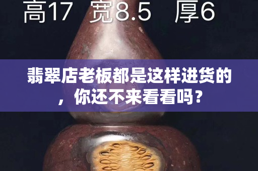 翡翠店老板都是这样进货的，你还不来看看吗？