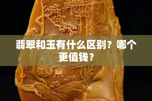 翡翠和玉有什么区别？哪个更值钱？