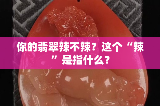 你的翡翠辣不辣？这个“辣”是指什么？