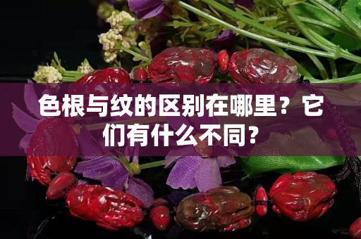 色根与纹的区别在哪里？它们有什么不同？