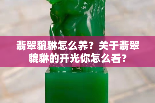 翡翠貔貅怎么养？关于翡翠貔貅的开光你怎么看？