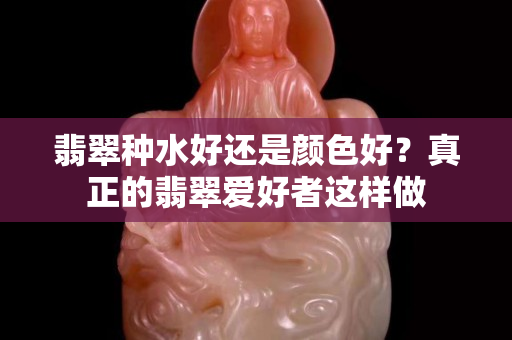 翡翠种水好还是颜色好？真正的翡翠爱好者这样做