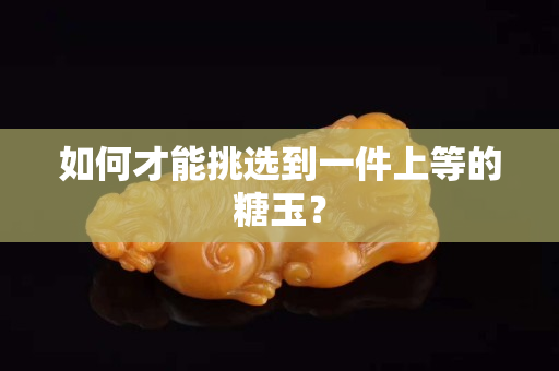 如何才能挑选到一件上等的糖玉？