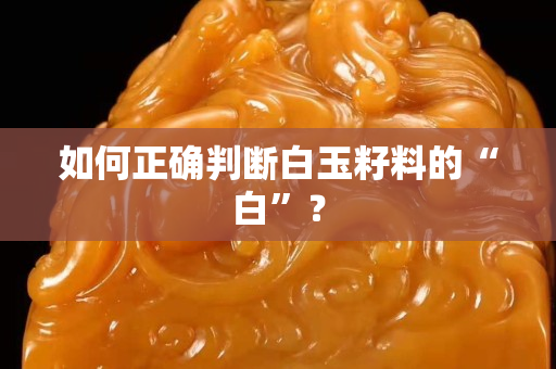 如何正确判断白玉籽料的“白”？