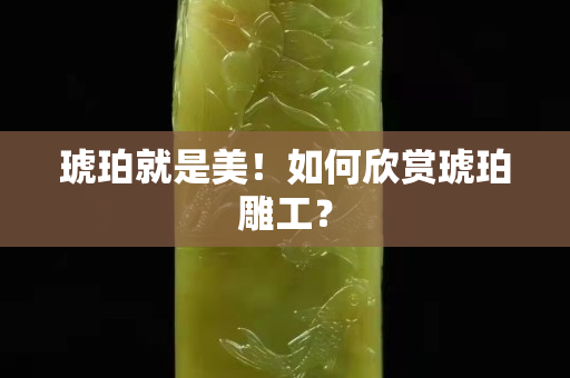 琥珀就是美！如何欣赏琥珀雕工？