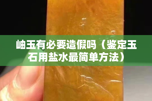 岫玉有必要造假吗（鉴定玉石用盐水最简单方法）