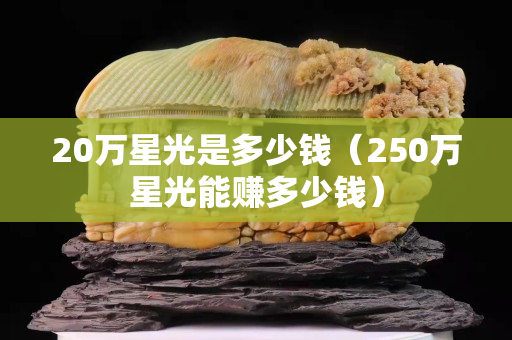 20万星光是多少钱（250万星光能赚多少钱）