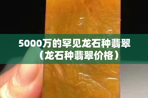 5000万的罕见龙石种翡翠（龙石种翡翠价格）