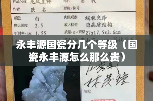 永丰源国瓷分几个等级（国瓷永丰源怎么那么贵）