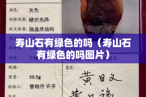 寿山石有绿色的吗（寿山石有绿色的吗图片）