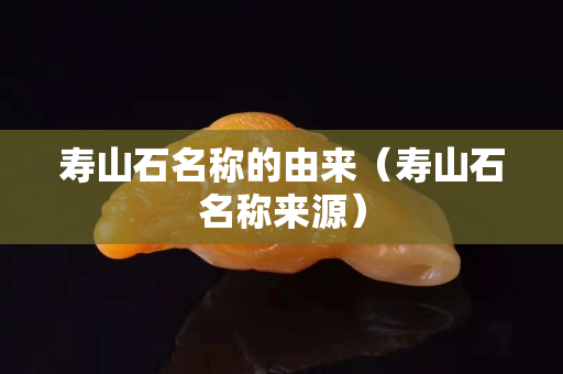 寿山石名称的由来（寿山石名称来源）