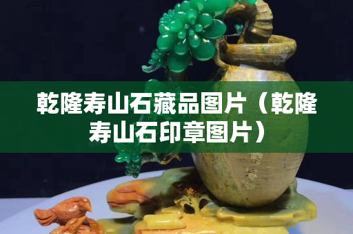 乾隆寿山石藏品图片（乾隆寿山石印章图片）