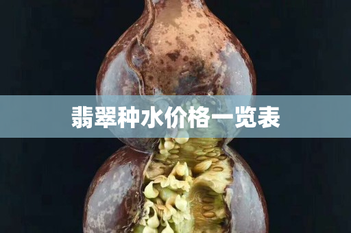 翡翠种水价格一览表