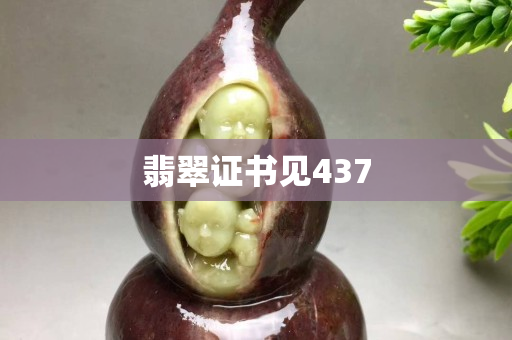 翡翠证书见437