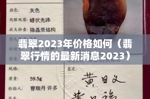 翡翠2023年价格如何（翡翠行情的最新消息2023）