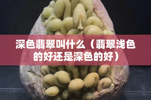 深色翡翠叫什么（翡翠浅色的好还是深色的好）